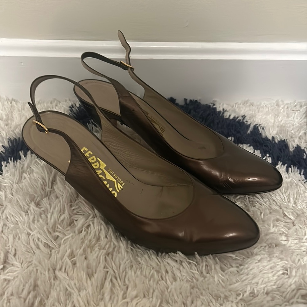 Salvatore Ferragamo heels for a steal reg price 890$